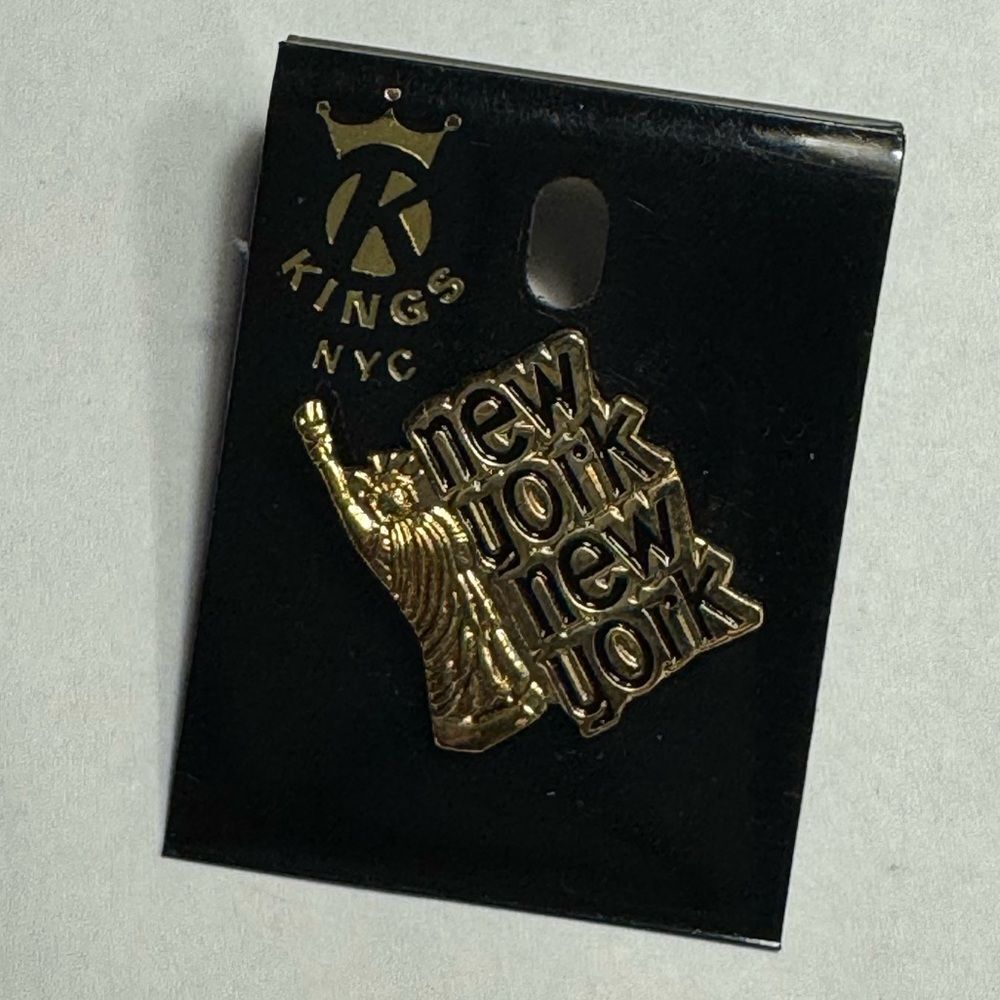 Gold New York Brooch